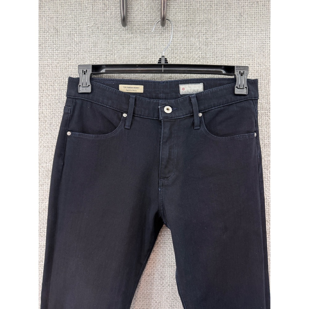 AG Adriano Goldschmied Farrah Skinny Jeans Black Contour 360 High Rise 30R USA - Picture 2 of 11